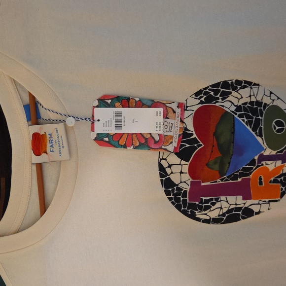 Farm Rio NWTs I Love Rio Cream Tiered Midi Dress - Picture 5 of 5